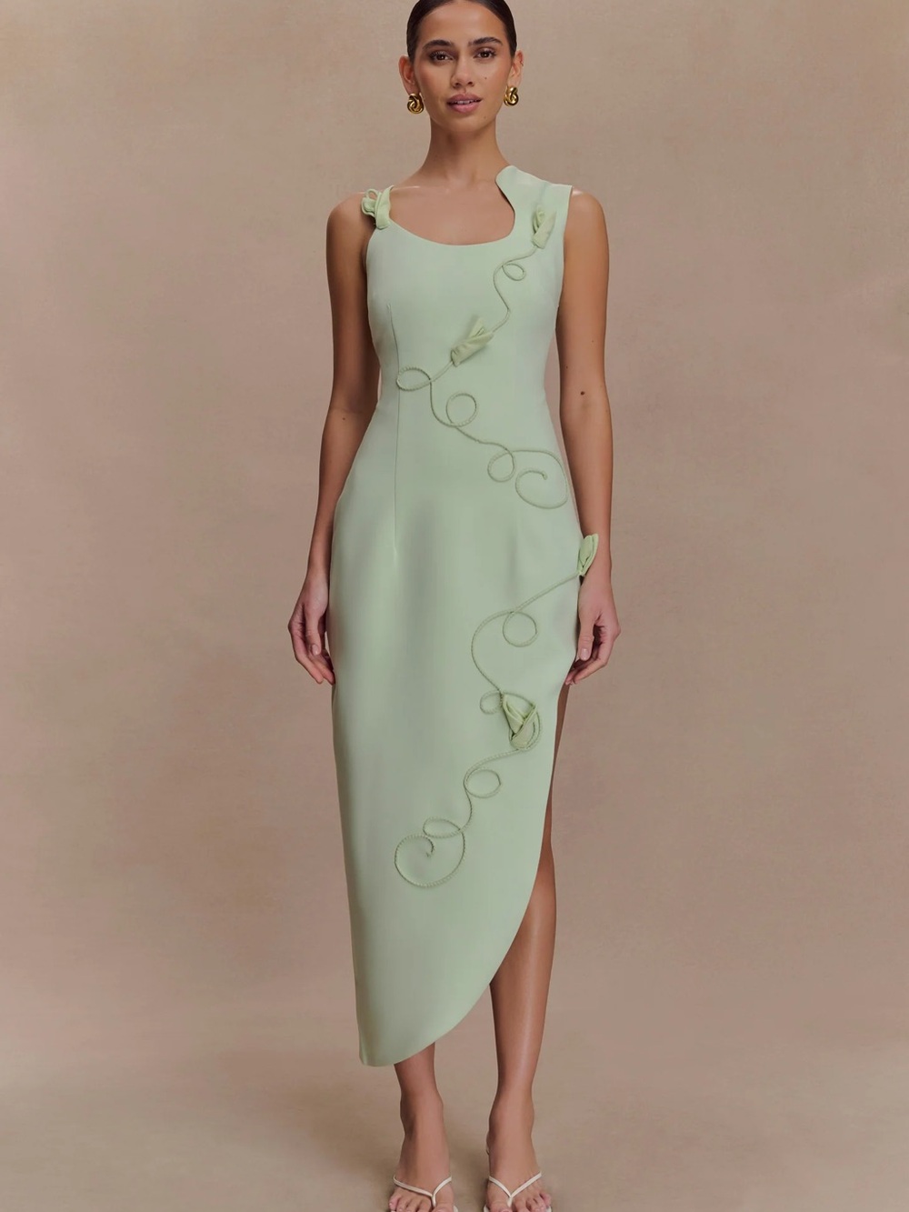 Meshki Virginia Suiting Embroidered Midi Dress (TAILORED!!)